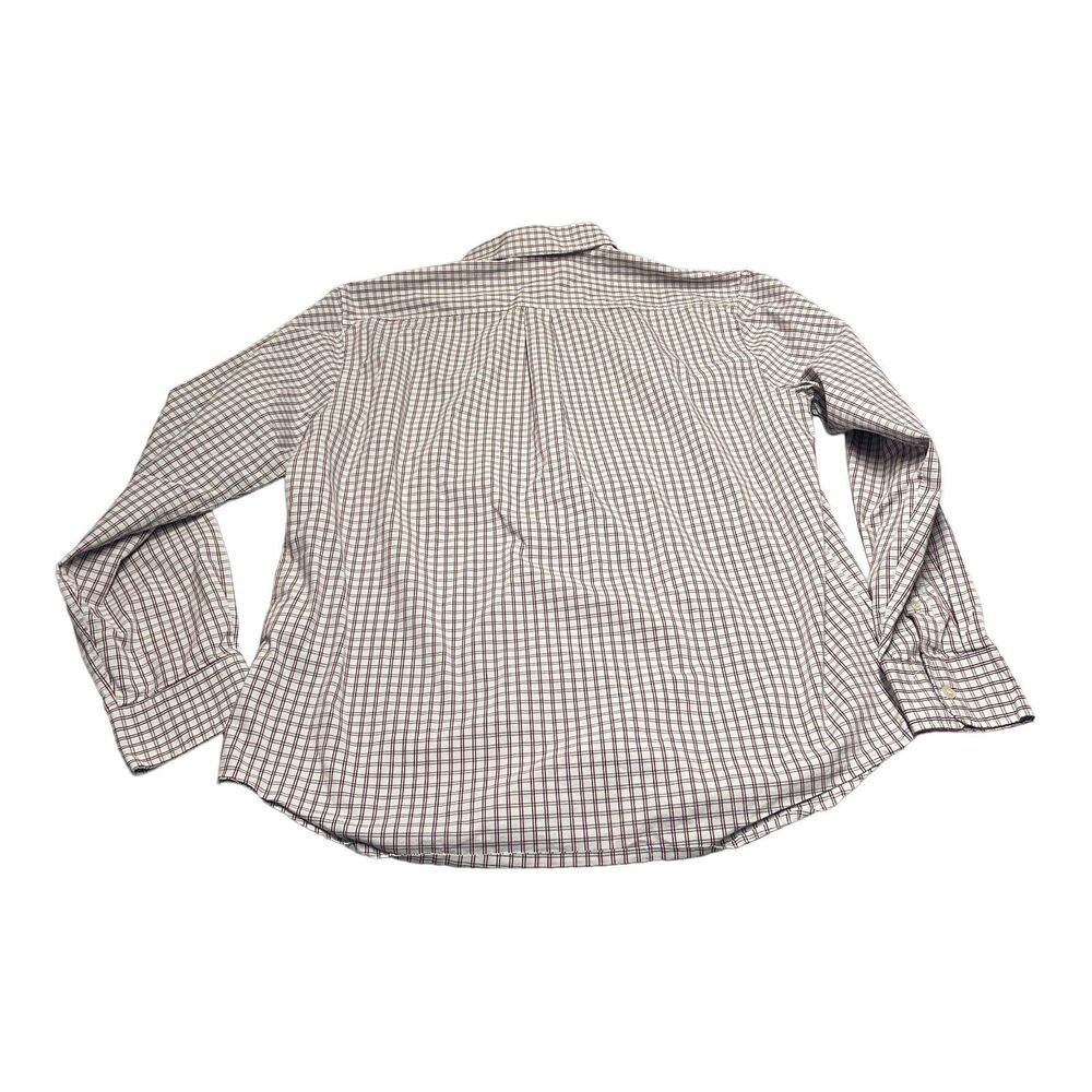 Dockers Shirt Men's Large White Red Plaid Cotton Stretch Long Sleeve Button-Down - Picture 2 of 8